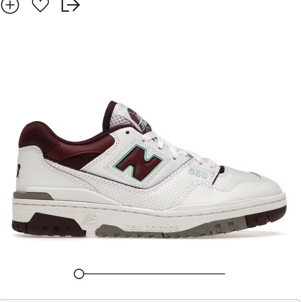 New Balance 550 Burgundy Cyan (Size US men’s 4.5)